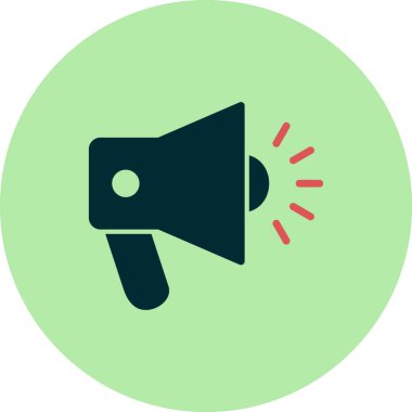 Gürültülü hoparlör modern simgesinin vektör çizimi