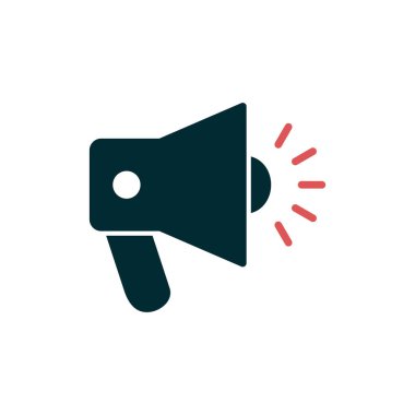 Gürültülü hoparlör modern simgesinin vektör çizimi