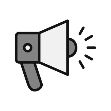 Gürültülü hoparlör modern simgesinin vektör çizimi