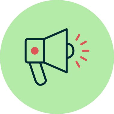 Gürültülü hoparlör modern simgesinin vektör çizimi