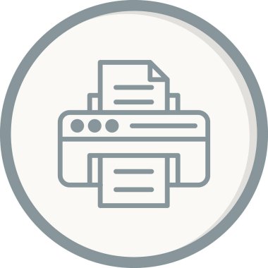 Yazıcı simgesi vektör illüstrasyonu 