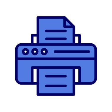 Yazıcı simgesi vektör illüstrasyonu 