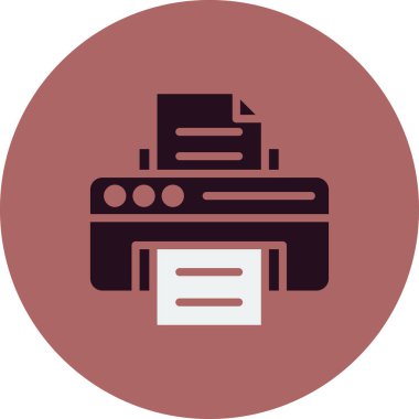 Yazıcı simgesi vektör illüstrasyonu 