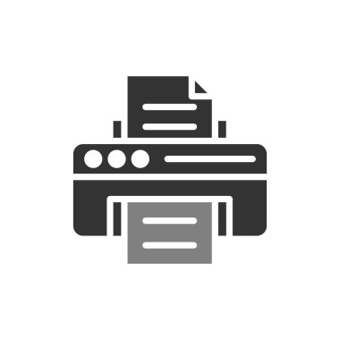 Yazıcı simgesi vektör illüstrasyonu 