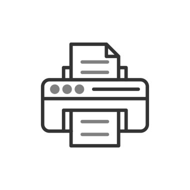 Yazıcı simgesi vektör illüstrasyonu 