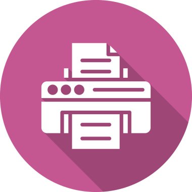 Yazıcı simgesi vektör illüstrasyonu 