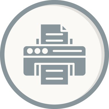 Yazıcı simgesi vektör illüstrasyonu 