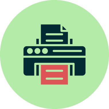 Yazıcı simgesi vektör illüstrasyonu 