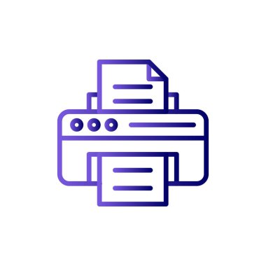 Yazıcı simgesi vektör illüstrasyonu 