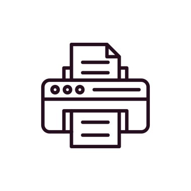 Yazıcı simgesi vektör illüstrasyonu 