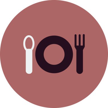 Restoran simgesi vektör illüstrasyonu