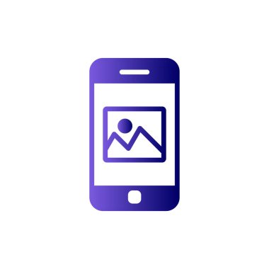 Akıllı telefon simgesi, vektör illüstrasyon tasarımı
