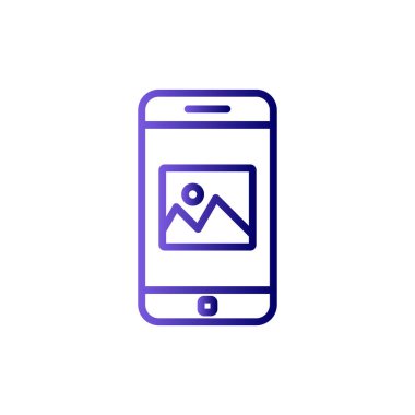 Akıllı telefon simgesi, vektör illüstrasyon tasarımı