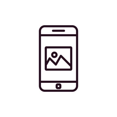 Akıllı telefon simgesi, vektör illüstrasyon tasarımı