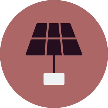 Güneş paneli simgesinin vektör illüstrasyonu 