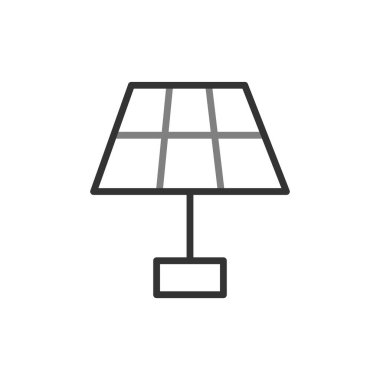 Güneş paneli simgesinin vektör illüstrasyonu 