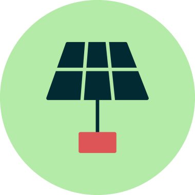 Güneş paneli simgesinin vektör illüstrasyonu 