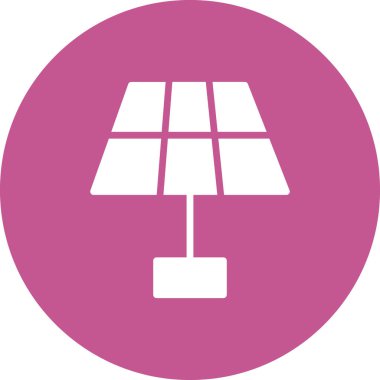 Güneş paneli simgesinin vektör illüstrasyonu 