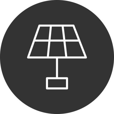 Güneş paneli simgesinin vektör illüstrasyonu 