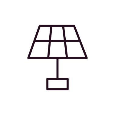 Güneş paneli simgesinin vektör illüstrasyonu 