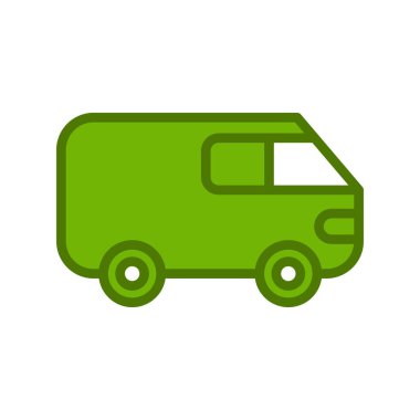 Nakliye. Web simgesi basit bir illüstrasyon. Van