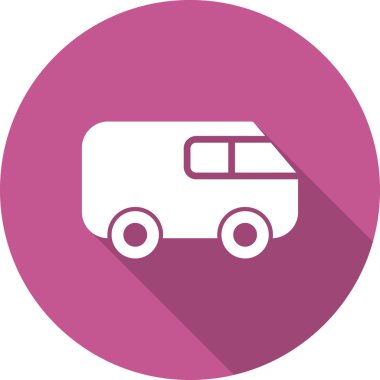 Nakliye. Web simgesi basit bir illüstrasyon. Van