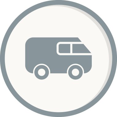 Nakliye. Web simgesi basit bir illüstrasyon. Van