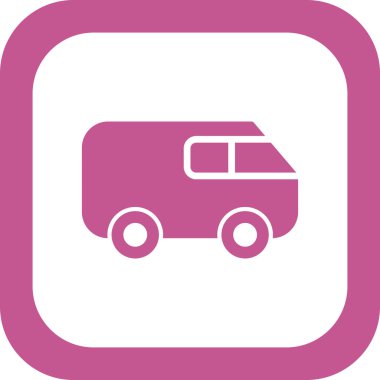 Nakliye. Web simgesi basit bir illüstrasyon. Van