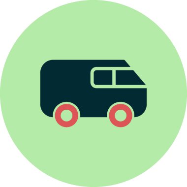 Nakliye. Web simgesi basit bir illüstrasyon. Van