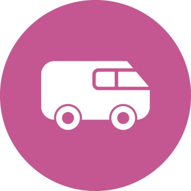 Nakliye. Web simgesi basit bir illüstrasyon. Van