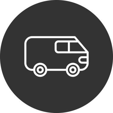 Nakliye. Web simgesi basit bir illüstrasyon. Van