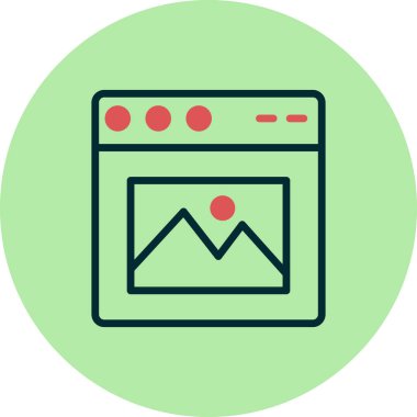 Web tarayıcı simgesi, vektör illüstrasyon tasarımı