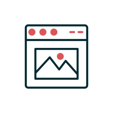 Web tarayıcı simgesi, vektör illüstrasyon tasarımı