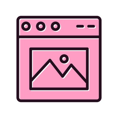 Web tarayıcı simgesi, vektör illüstrasyon tasarımı