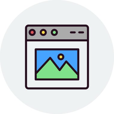 Web tarayıcı simgesi, vektör illüstrasyon tasarımı