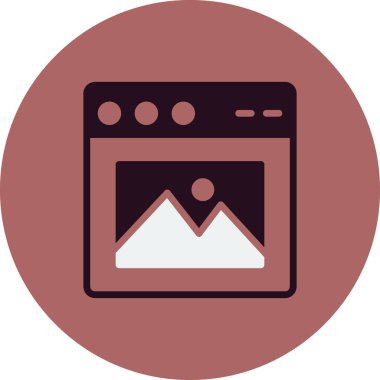 Web tarayıcı simgesi, vektör illüstrasyon tasarımı