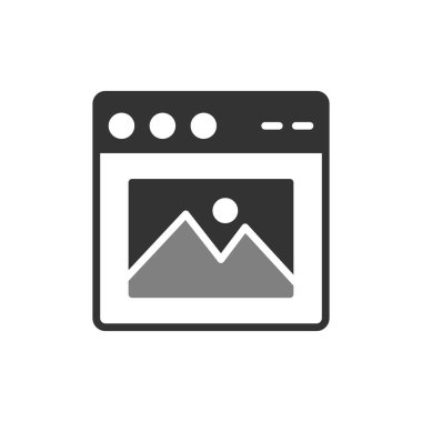 Web tarayıcı simgesi, vektör illüstrasyon tasarımı