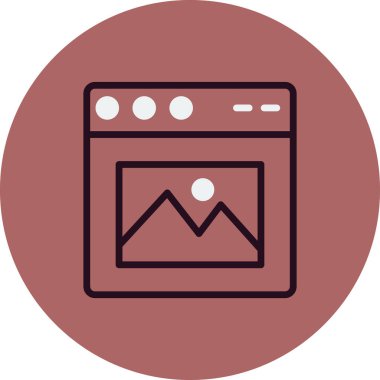 Web tarayıcı simgesi, vektör illüstrasyon tasarımı