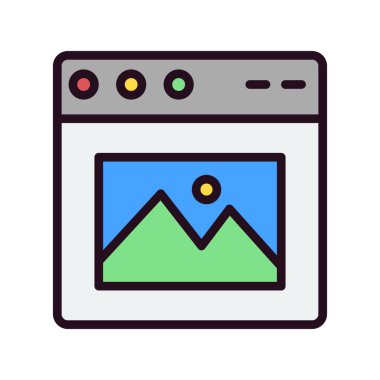 Web tarayıcı simgesi, vektör illüstrasyon tasarımı