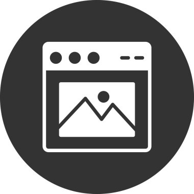 Web tarayıcı simgesi, vektör illüstrasyon tasarımı