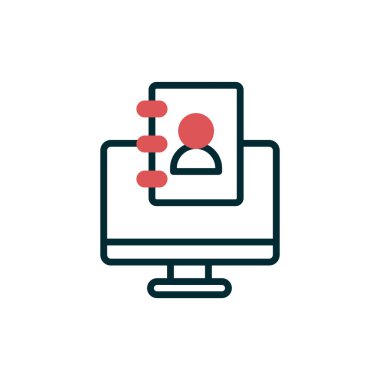 Kişi modern simgesinin vektör illüstrasyonu