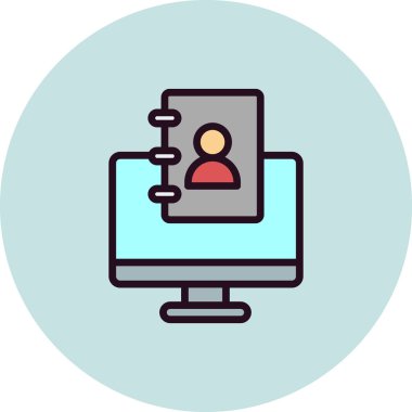 Kişi modern simgesinin vektör illüstrasyonu