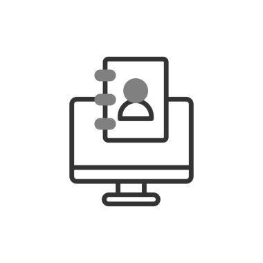 Kişi modern simgesinin vektör illüstrasyonu