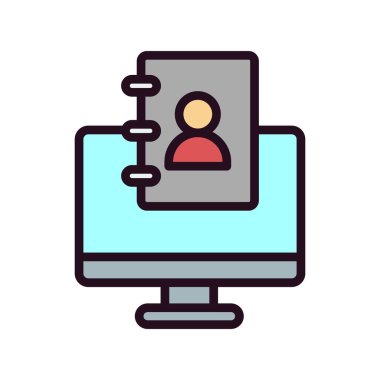 Kişi modern simgesinin vektör illüstrasyonu