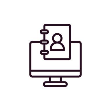 Kişi modern simgesinin vektör illüstrasyonu