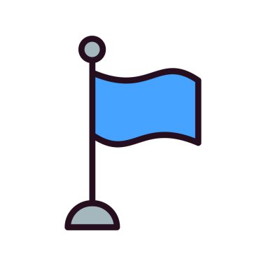 bayrak simgesi, vektör illüstrasyonu 