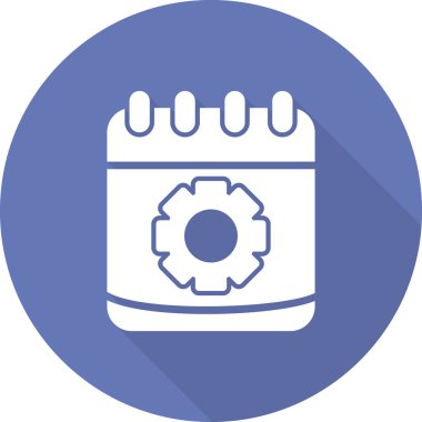 Takvim vektör simgesi modern basit tasarım. Dişliler 