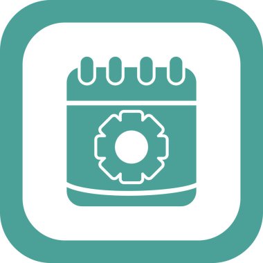 Takvim vektör simgesi modern basit tasarım. Dişliler 