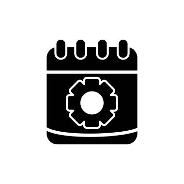 Takvim vektör simgesi modern basit tasarım. Dişliler 