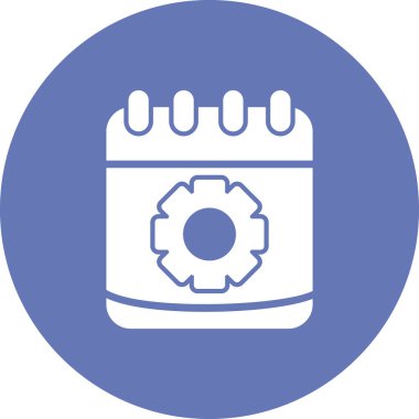 Takvim vektör simgesi modern basit tasarım. Dişliler 